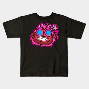 Big Smile Cartoon Head Illustration Kids T-Shirt